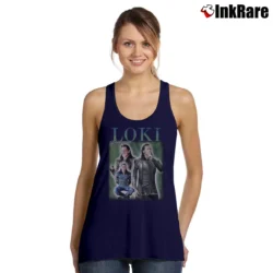 Women’s Tom Hiddleston Loki Laufeyson Retro Tank Top in navy | Lightweight, Movement-Friendly
