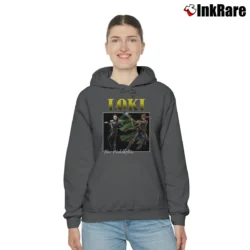 Women’s Tom Hiddleston Loki Movie Cozy Hoodie in charcoal | Warm, Structured, Stylish