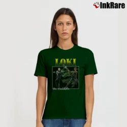 Women’s Tom Hiddleston Loki Movie Signature T-Shirt in forest green | Soft, Flattering Fit