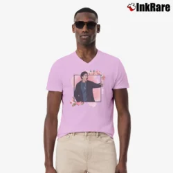 Men’s Tom Holland Fashion V-Neck Tee in light pink | Sharp, Breathable, Everyday Staple
