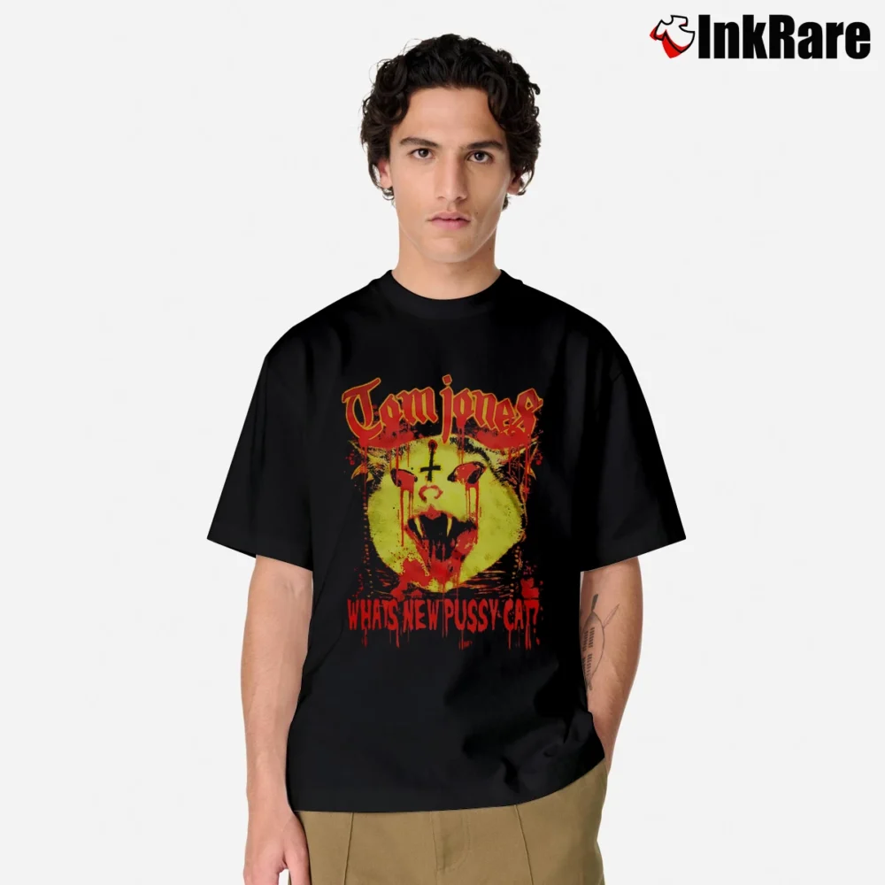 Men’s Tom Jones Heavy Metal Graphic Classic T-Shirt in black | Soft, Breathable Everyday Wear