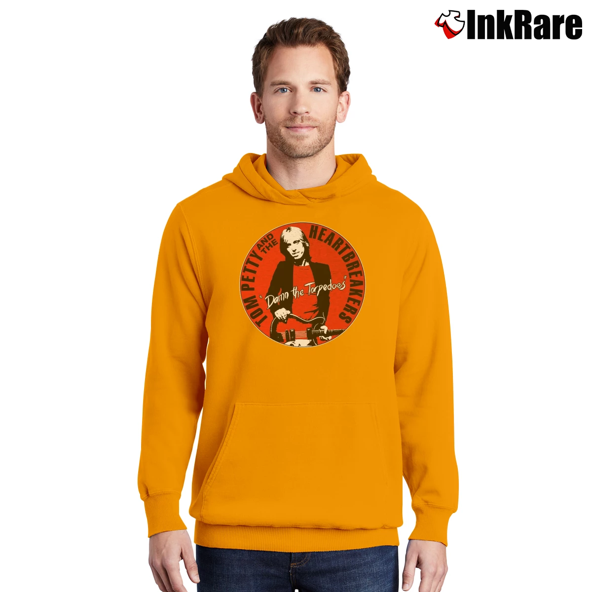 Tom Petty Damn The Torpedoes Men’s Pullover Hoodie in orange – Ultimate Warmth Men’s Tom Petty Damn The Torpedoes Pullover Hoodie in orange | Cozy, Durable, Modern Fit