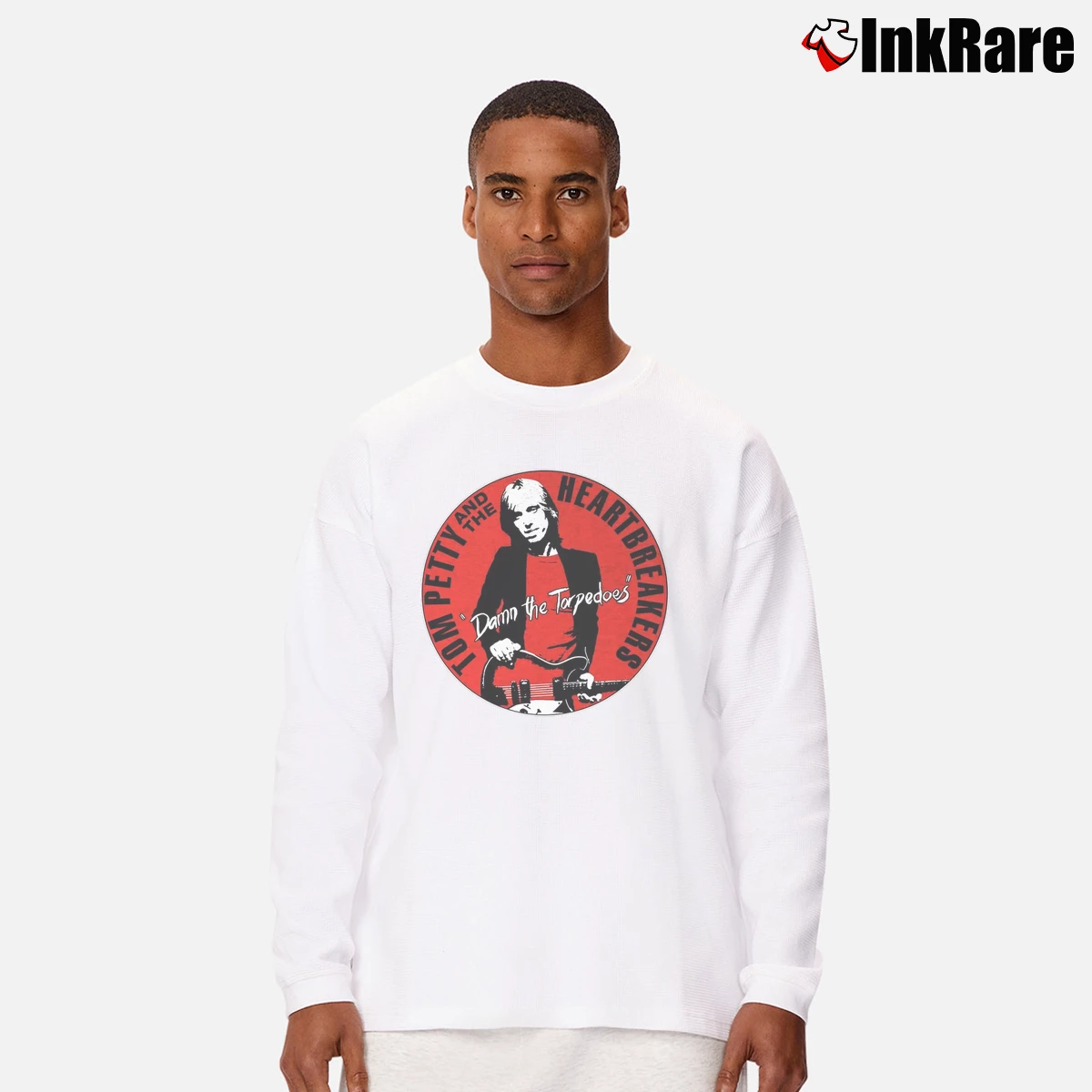 Tom Petty Damn The Torpedoes Men’s Long-Sleeve Tee in white – Versatile Layering Men’s Tom Petty Damn The Torpedoes Long-Sleeve Shirt in white | Sleek, Lightweight, Year-Round Wear