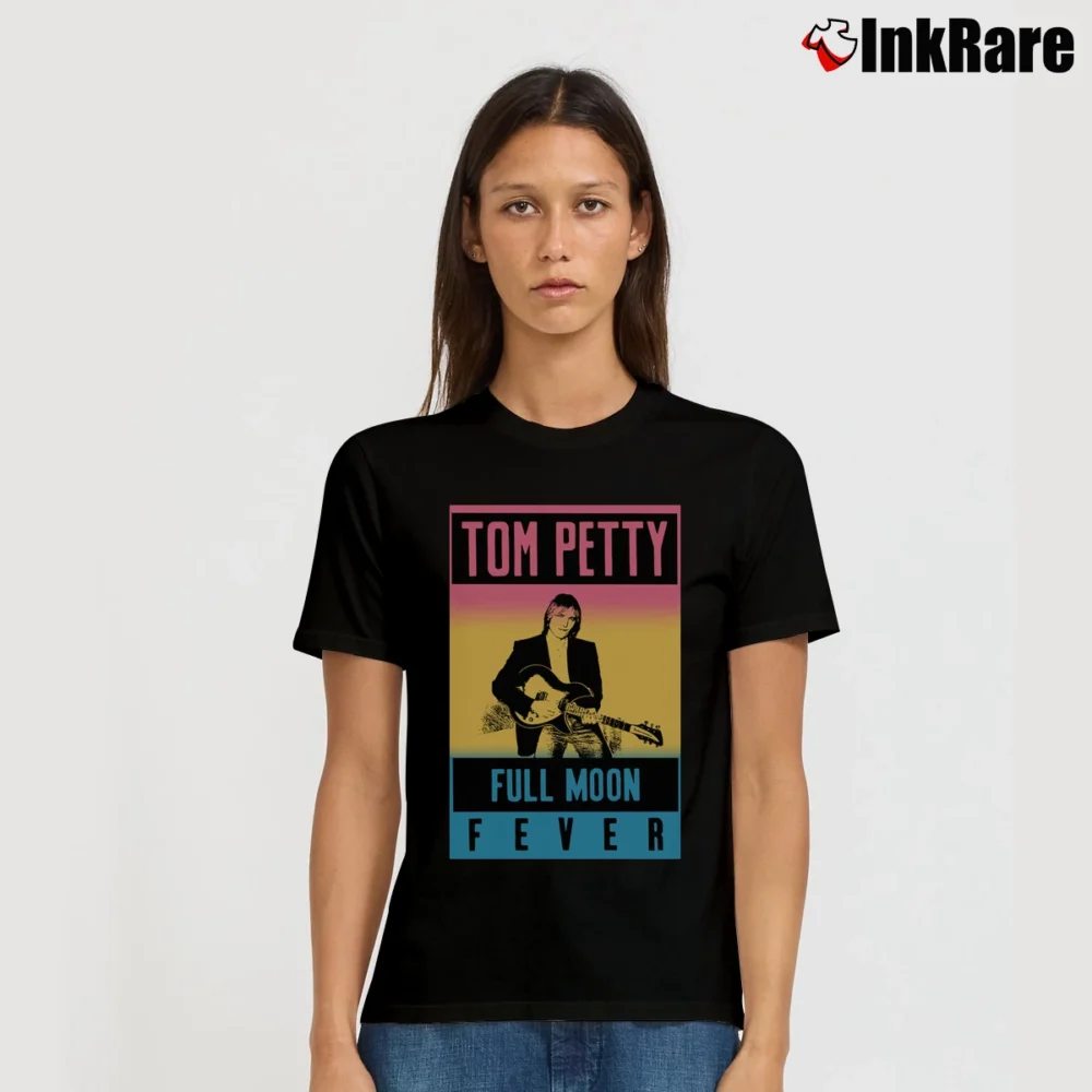 Women’s Tom Petty Full Moon Fever Music Signature T-Shirt in black | Soft, Flattering Fit