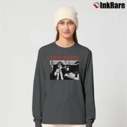 Women’s Tom Waits Amsterdam 76 Poster Long-Sleeve Top in charcoal | Sleek, Versatile, All-Season