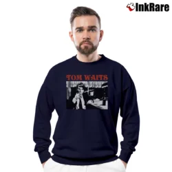 Men’s Tom Waits Amsterdam 76 Poster Crewneck Sweatshirt in navy | Cozy Fabric, Clean Style