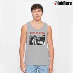 Men’s Tom Waits Amsterdam 76 Poster Tank Top in sport grey | Breathable, Active-Friendly Design