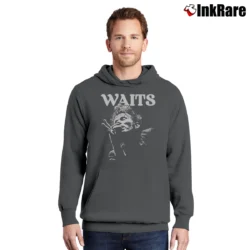 Men’s Tom Waits Iconic Pullover Hoodie in charcoal | Cozy, Durable, Modern Fit