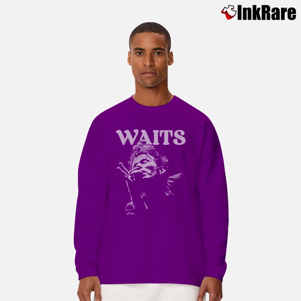 Men’s Tom Waits Iconic Long-Sleeve Shirt in purple | Sleek, Lightweight, Year-Round Wear