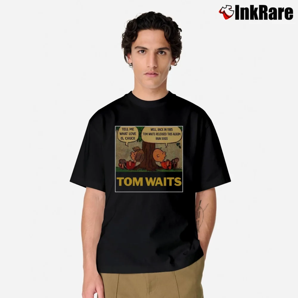 Men’s Tom Waits Rain Dogs Album Vintage Tribute Classic T-Shirt in black | Soft, Breathable Everyday Wear