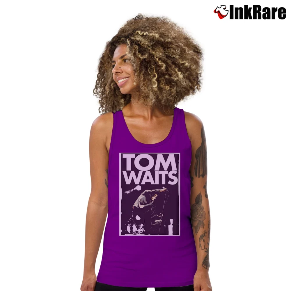 Women’s Tom Waits Retro Tank Top in purple | Lightweight, Movement-Friendly