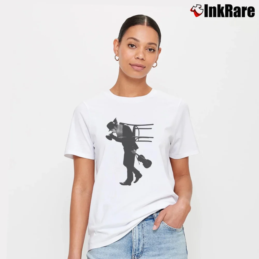 Women’s Tom Waits White Graphic Signature T-Shirt in white | Soft, Flattering Fit