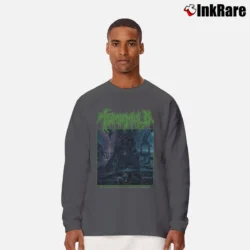 Men’s Tomb Mold Planetary Clairvoyance Long-Sleeve Shirt in charcoal | Sleek, Lightweight, Year-Round Wear