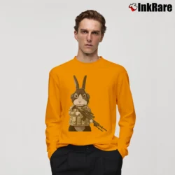 Men’s Tommery's Cat Shit One Design Long-Sleeve Shirt in orange | Sleek, Lightweight, Year-Round Wear