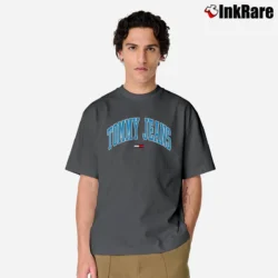 Men’s Tommy Jeans Collegiate Classic T-Shirt in charcoal | Soft, Breathable Everyday Wear