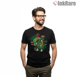 Tommy Oliver Legendary Green Ranger Tribute Shirt on black short sleeve shirt for men graphic tee