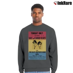 Men’s Tonight Only The Blues Brothers Poster Crewneck Sweatshirt in charcoal | Cozy Fabric, Clean Style