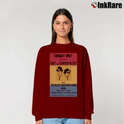 Women’s Tonight Only The Blues Brothers Poster Relaxed Sweatshirt in maroon | Soft, Laid-Back Vibe