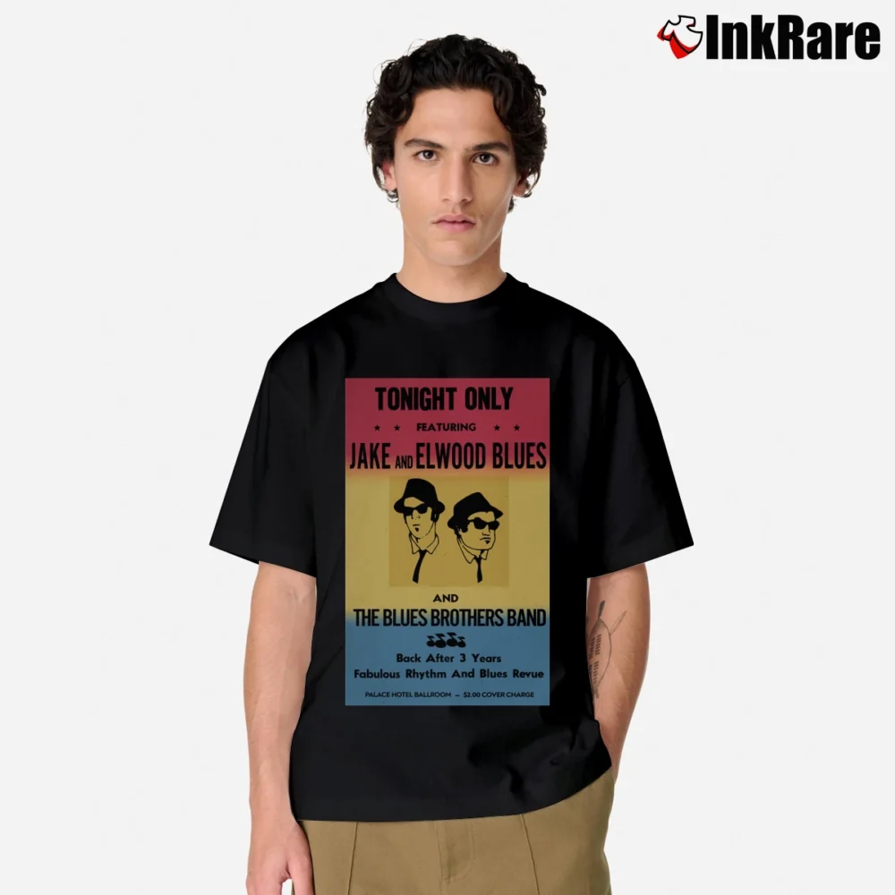Men’s Tonight Only The Blues Brothers Poster Classic T-Shirt in black | Soft, Breathable Everyday Wear