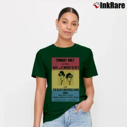 Women’s Tonight Only The Blues Brothers Poster Signature T-Shirt in forest green | Soft, Flattering Fit