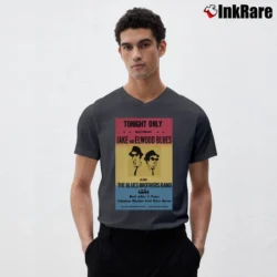 Men’s Tonight Only The Blues Brothers Poster V-Neck Tee in charcoal | Sharp, Breathable, Everyday Staple