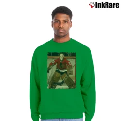 Men’s Tony Esposito Chicago Blackhawks 1969 for NHL Fans Crewneck Sweatshirt in irish green | Cozy Fabric, Clean Style