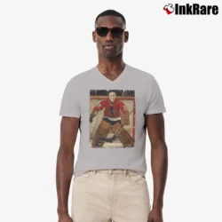 Men’s Tony Esposito Chicago Blackhawks 1969 for NHL Fans V-Neck Tee in sport grey | Sharp, Breathable, Everyday Staple