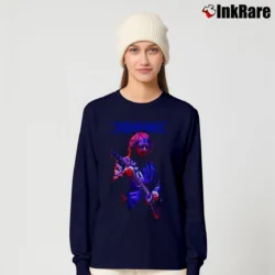 Women’s Tony Iommi Photo Rock Legend Long-Sleeve Top in navy | Sleek, Versatile, All-Season