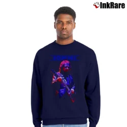 Men’s Tony Iommi Photo Rock Legend Crewneck Sweatshirt in navy | Cozy Fabric, Clean Style