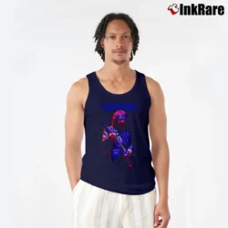 Men’s Tony Iommi Photo Rock Legend Tank Top in navy | Breathable, Active-Friendly Design