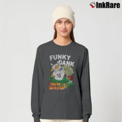 Women’s Tony The Tiger Band Rap Funky Dank Graphic Long-Sleeve Top in charcoal | Sleek, Versatile, All-Season