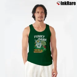 Men’s Tony The Tiger Band Rap Funky Dank Graphic Tank Top in forest green | Breathable, Active-Friendly Design