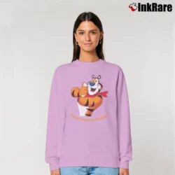 Women’s Tony The Tiger Cereal Character Relaxed Sweatshirt in light pink | Soft, Laid-Back Vibe
