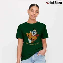 Women’s Tony The Tiger Cereal Character Signature T-Shirt in forest green | Soft, Flattering Fit