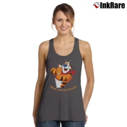 Women’s Tony The Tiger Cereal Character Tank Top in charcoal | Lightweight, Movement-Friendly