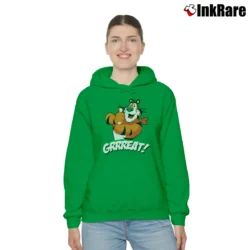 Women’s Tony The Tiger GRRRRREAT Cozy Hoodie in irish green | Warm, Structured, Stylish