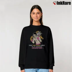 Women’s Tony The Tiger Lopez 90s Boxing Champion Relaxed Sweatshirt in black | Soft, Laid-Back Vibe