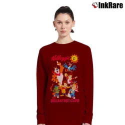 Women’s Tony The Tiger X Breakfast Club Cereal Long-Sleeve Top in maroon | Sleek, Versatile, All-Season