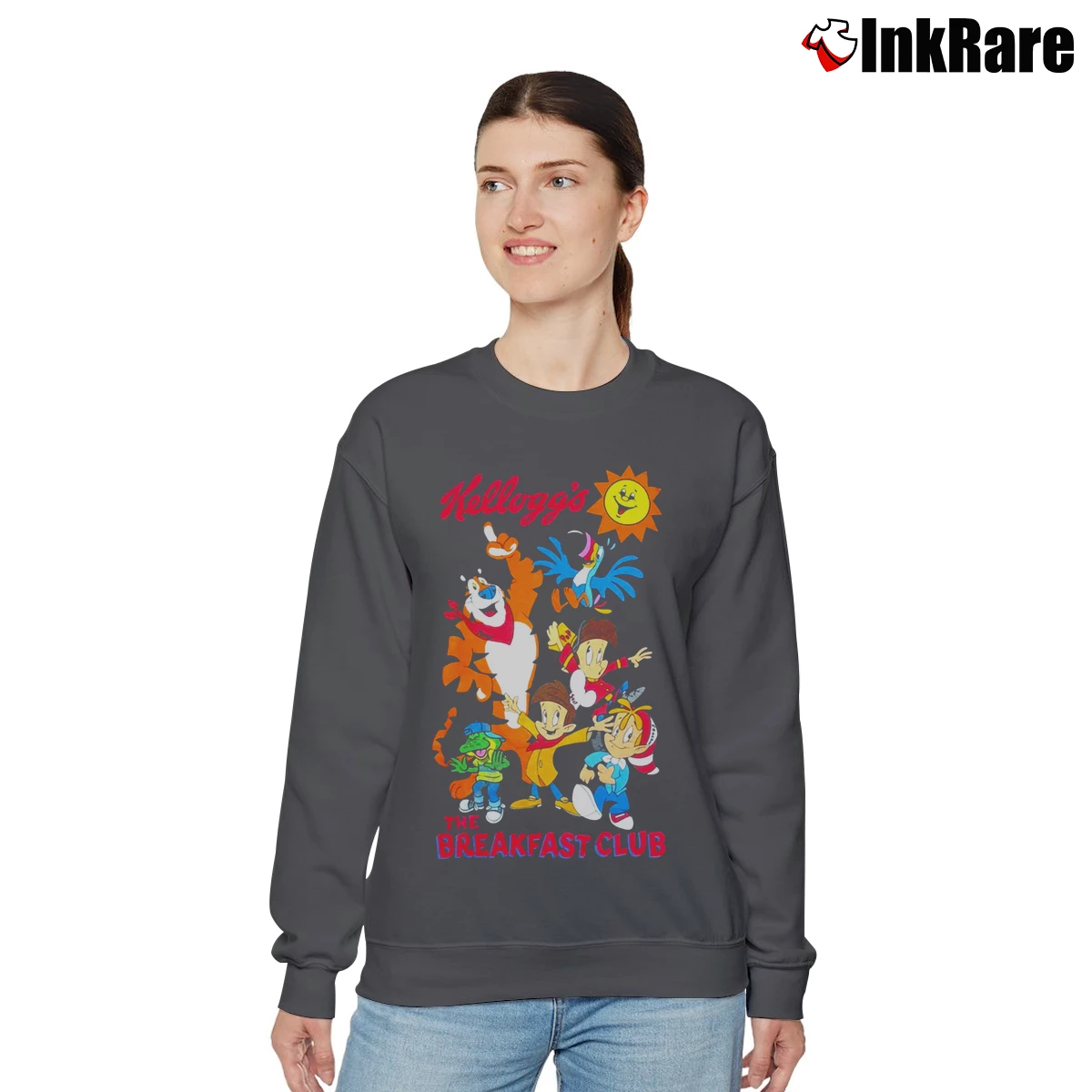 Tony The Tiger X Breakfast Club Cereal Women’s Relaxed Sweatshirt in charcoal – Cozy Casual Women’s Tony The Tiger X Breakfast Club Cereal Relaxed Sweatshirt in charcoal | Soft, Laid-Back Vibe
