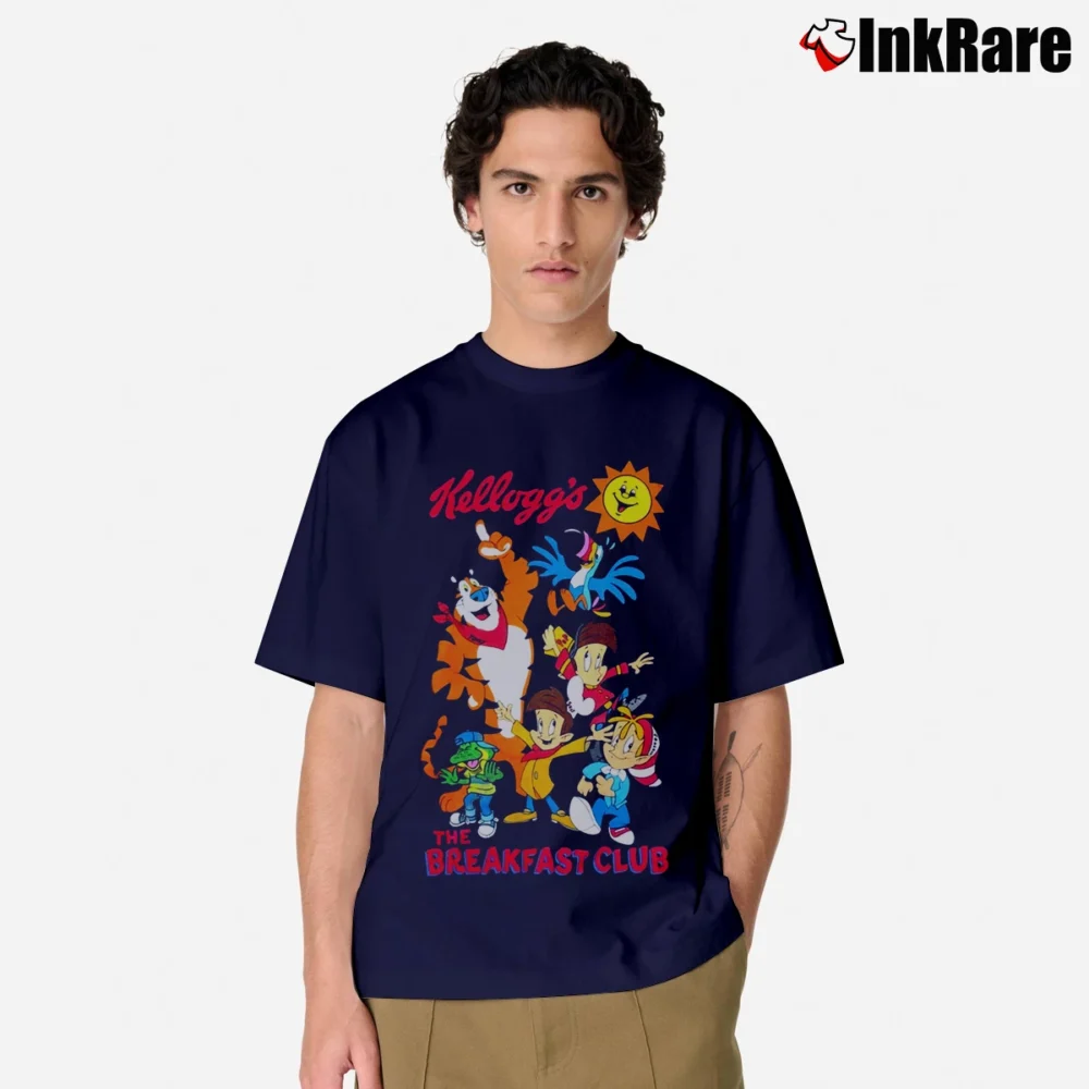Men’s Tony The Tiger X Breakfast Club Cereal Classic T-Shirt in navy | Soft, Breathable Everyday Wear