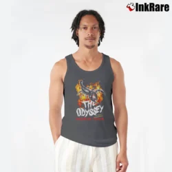 Men’s Topman Odyssey Graphic Tank Top in charcoal | Breathable, Active-Friendly Design