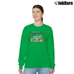 Women’s Toradora Anime Diner Graphic Relaxed Sweatshirt in irish green | Soft, Laid-Back Vibe