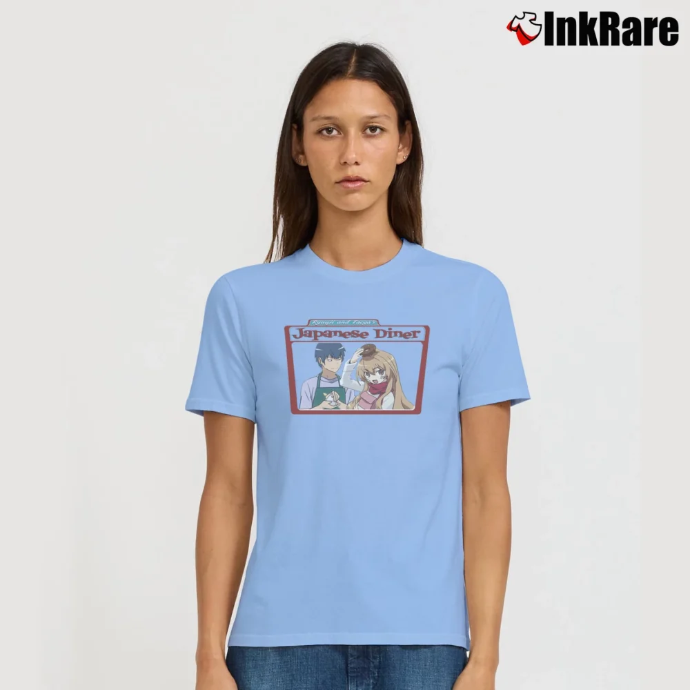 Women’s Toradora Anime Diner Graphic Signature T-Shirt in light blue | Soft, Flattering Fit