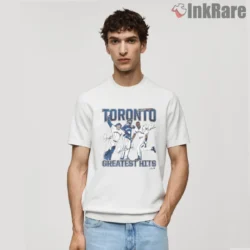Toronto Blue Jays Greatest Hits Shirt with signature style art on white