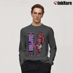 Men’s Toronto Raptors Crazy Mascot Logo 90s Basketball Long-Sleeve Shirt in charcoal | Sleek, Lightweight, Year-Round Wear