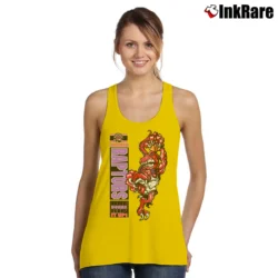 Women’s Toronto Raptors Crazy Mascot Logo 90s Basketball Tank Top in yellow | Lightweight, Movement-Friendly
