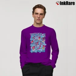 Men’s Totodile Pokemon Retro Custom Graphic Long-Sleeve Shirt in purple | Sleek, Lightweight, Year-Round Wear