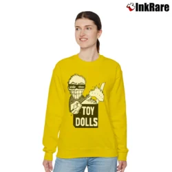 Women’s Toy Dolls Idle Gossip Punk Rock Relaxed Sweatshirt in yellow | Soft, Laid-Back Vibe