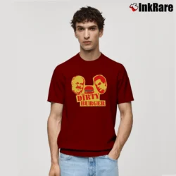 Men’s Trailer Park Phil Dirty Classic T-Shirt in maroon | Soft, Breathable Everyday Wear