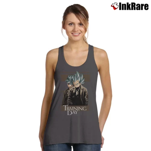 Training Day Goku Vegeta DBZ Workout Women’s Essential Tank in charcoal – Summer Ready Women’s Training Day Goku Vegeta DBZ Workout Tank Top in charcoal | Lightweight, Movement-Friendly